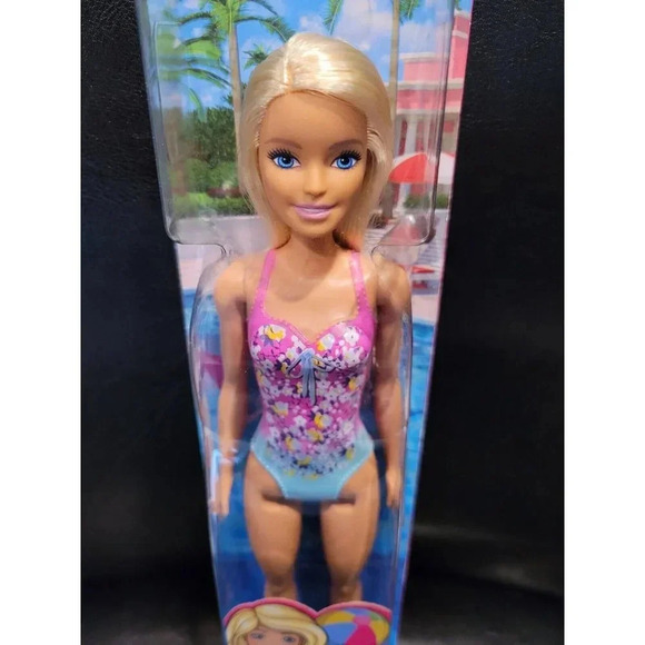 Barbie Doll Blonde Wearing Swimsuit Fashion Doll Unopened Model GHW37 BRAND NEW - Picture 2 of 6